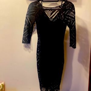 Black lace dress
